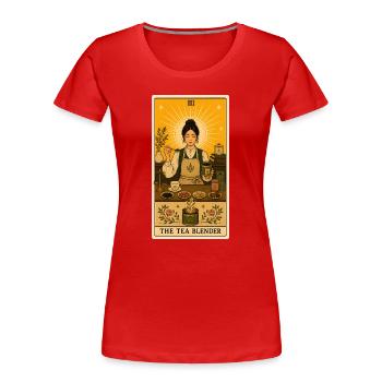 Tea mixer | Tea Herbal Tarot - Women's Premium Organic T-Shirt - red - Front - Mia (176cm)