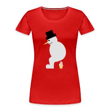 Mobile Softeis-Fabrik? - Frauen Premium Bio T-Shirt - Rot - Vorne - Mia (176cm)