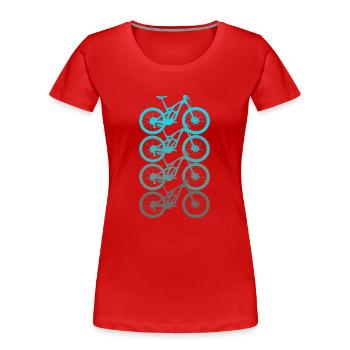 Bike Bike Bike Bike - Frauen Premium Bio T-Shirt - Rot - Vorne - Mia (176cm)