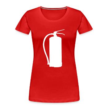 Feuerlöscher Design - Safety First in Stil - Frauen Premium Bio T-Shirt - Rot - Vorne - Mia (176cm)