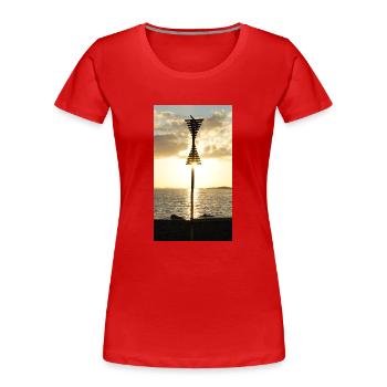 océan - T-shirt bio Premium Femme - rouge - Devant - Mia (176cm)