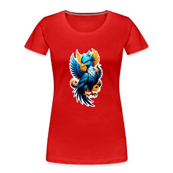 Phenix - Phoenix - Firebird - Women's Premium Organic T-Shirt - red - Front - Mia (176cm)