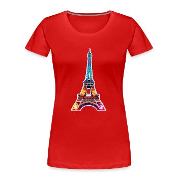 Eiffel tower #12 - T-shirt bio Premium Femme - rouge - Devant - Mia (176cm)
