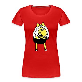 Black Sheep Girl Woman Goth Emo Girl Pretty - Women's Premium Organic T-Shirt - red - Front - Mia (176cm)