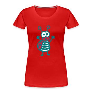 coccinelle gai - T-shirt bio Premium Femme - rouge - Devant - Mia (176cm)