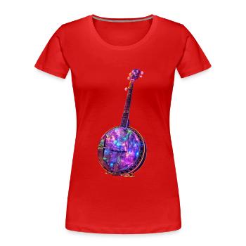 Banjo - Frauen Premium Bio T-Shirt - Rot - Vorne - Mia (176cm)