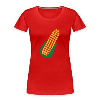 Mais - Frauen Premium Bio T-Shirt - Rot - Vorne - Mia (176cm)