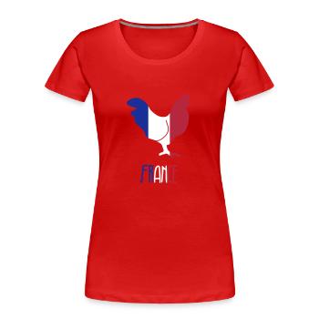 France Français Française French Frankreich - Frauen Premium Bio T-Shirt - Rot - Vorne - Mia (176cm)