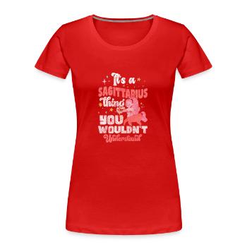 Sternzeichen Geburt Aberglauben - Frauen Premium Bio T-Shirt - Rot - Vorne - Mia (176cm)