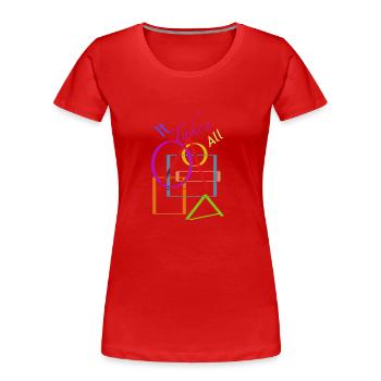 All shapes - Women's Premium Organic T-Shirt - red - Front - Mia (176cm)