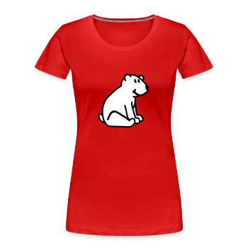 Polar bear - Women's Premium Organic T-Shirt - red - Front - Mia (176cm)