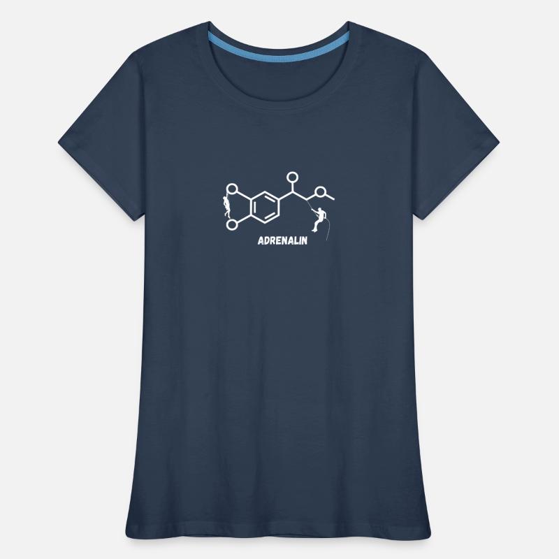 Adrenaline Structural Formula with Climber Women's Premium Organic T-Shirt