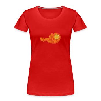 Wiener Schnitzl - Frauen Premium Bio T-Shirt - Rot - Vorne - Mia (176cm)