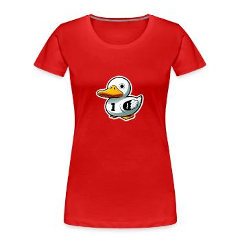 Rubber duck - Women's Premium Organic T-Shirt - red - Front - Mia (176cm)