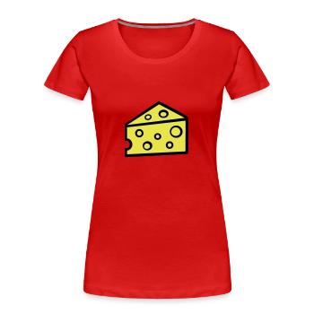 Cheese - Women's Premium Organic T-Shirt - red - Front - Mia (176cm)