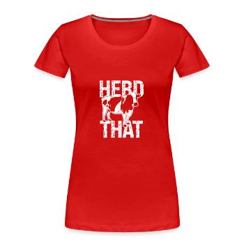 Herde, die - Frauen Premium Bio T-Shirt - Rot - Vorne - Mia (176cm)