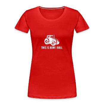 C’est comme ça que je conduis 1 - - T-shirt bio Premium Femme - rouge - Devant - Mia (176cm)