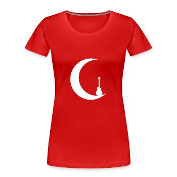 Crescent Moon - Guitare - - T-shirt bio Premium Femme - rouge - Devant - Mia (176cm)