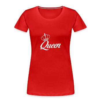 Königin - Frauen Premium Bio T-Shirt - Rot - Vorne - Mia (176cm)