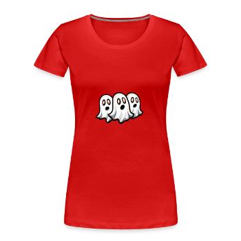 Fantômes Halloween Fantôme - T-shirt bio Premium Femme - rouge - Devant - Mia (176cm)