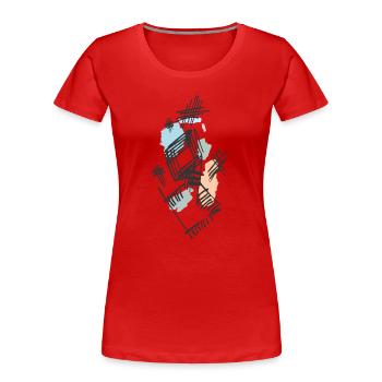 Abstrait - T-shirt bio Premium Femme - rouge - Devant - Mia (176cm)