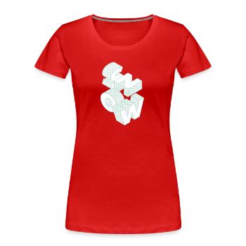 Snow Weihnachten Schnee Schrift Geschenk Winter - Frauen Premium Bio T-Shirt - Rot - Vorne - Mia (176cm)