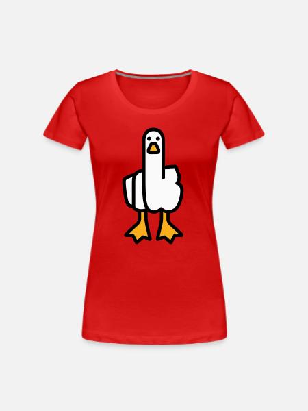 Statement Gans - Frauen Premium Bio T-Shirt - Rot