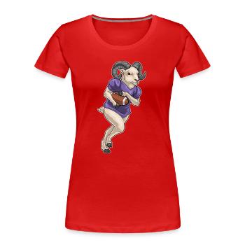 Aries American Football Sports - Women's Premium Organic T-Shirt - red - Front - Mia (176cm)