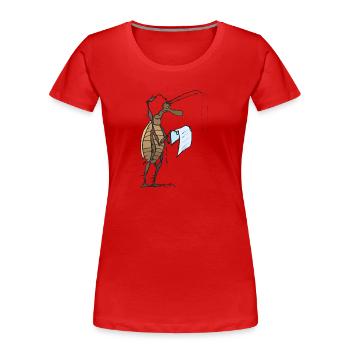 insek 138 - Frauen Premium Bio T-Shirt - Rot - Vorne - Mia (176cm)