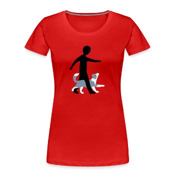 Dog Dancing 3-5 - Women's Premium Organic T-Shirt - red - Front - Mia (176cm)