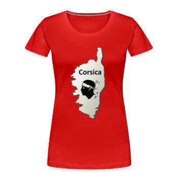 Corsica Island in France Corsica - Women's Premium Organic T-Shirt - red - Front - Mia (176cm)