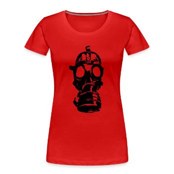 gas maske - Frauen Premium Bio T-Shirt - Rot - Vorne - Mia (176cm)