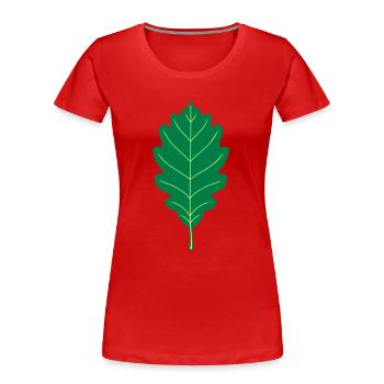 Oak Leaf - Women's Premium Organic T-Shirt - red - Front - Mia (176cm)