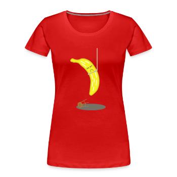 dead banana - Women's Premium Organic T-Shirt - red - Front - Mia (176cm)