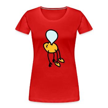 chewing_gum_man - Women's Premium Organic T-Shirt - red - Front - Mia (176cm)