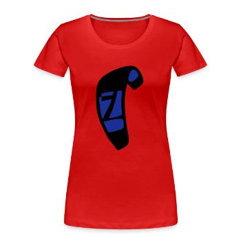 kite_n7_vec_2 fr - T-shirt bio Premium Femme - rouge - Devant - Mia (176cm)