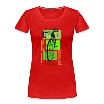 My bike My passion - Women's Premium Organic T-Shirt - red - Front - Mia (176cm)