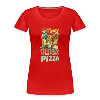 Italien Italienische Flagge Italia Geschenk - Frauen Premium Bio T-Shirt - Rot - Vorne - Mia (176cm)