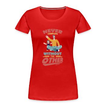 Papa Fille Enfant Fête des Pères Fille Cadeau - T-shirt bio Premium Femme - rouge - Devant - Mia (176cm)