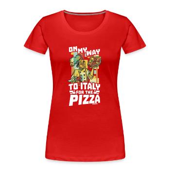 Italien Italienische Flagge Italia Geschenk - Frauen Premium Bio T-Shirt - Rot - Vorne - Mia (176cm)