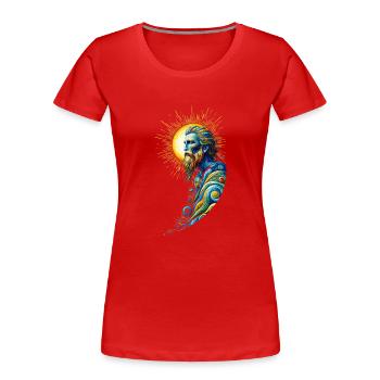 Gott von Vincent van Gogh - Frauen Premium Bio T-Shirt - Rot - Vorne - Mia (176cm)
