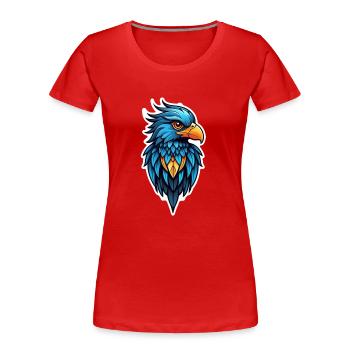 Eagle - United States - USA - Women's Premium Organic T-Shirt - red - Front - Mia (176cm)