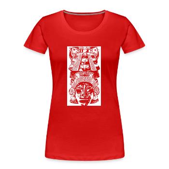 The Mayan culture - Women's Premium Organic T-Shirt - red - Front - Mia (176cm)