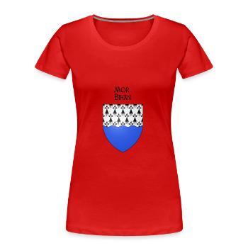 mor bihan - Women's Premium Organic T-Shirt - red - Front - Mia (176cm)