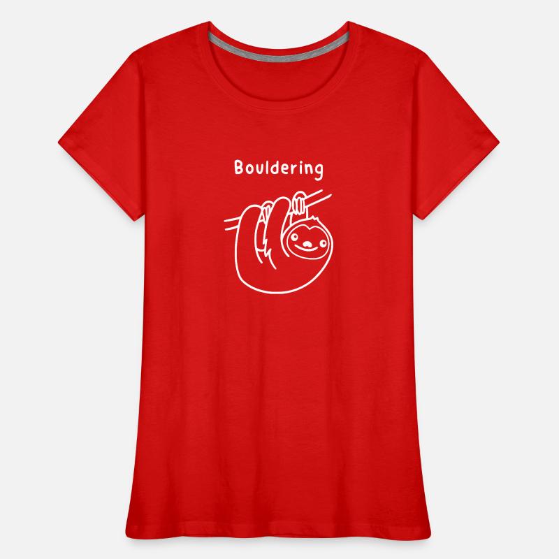Faultier beim Klettern Frauen Premium Bio T-Shirt