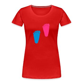 little girl walking garcon1 - Women's Premium Organic T-Shirt - red - Front - Mia (176cm)