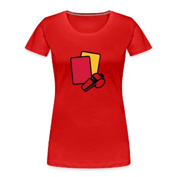 Schiedsrichter - Frauen Premium Bio T-Shirt - Rot - Vorne - Mia (176cm)