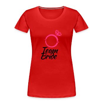 Junggesellen abschied - Frauen Premium Bio T-Shirt - Rot - Vorne - Mia (176cm)