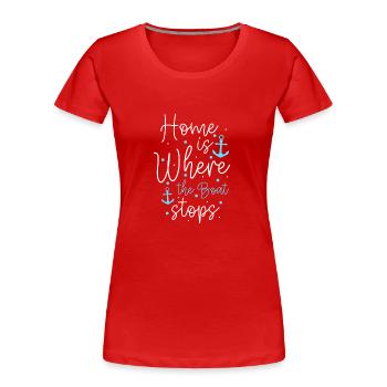 Sailing Sailboat Cruise - Women's Premium Organic T-Shirt - red - Front - Mia (176cm)