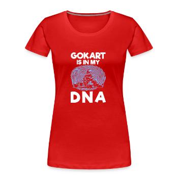 Gokart Kartfahrer Kartsport Rennen - Frauen Premium Bio T-Shirt - Rot - Vorne - Mia (176cm)